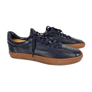 AQUATALIA MEN'S NAVY BLUE GUM BOTTOM SNEAKER SIZE 8M STYLE 452900 MADE IN ITALY